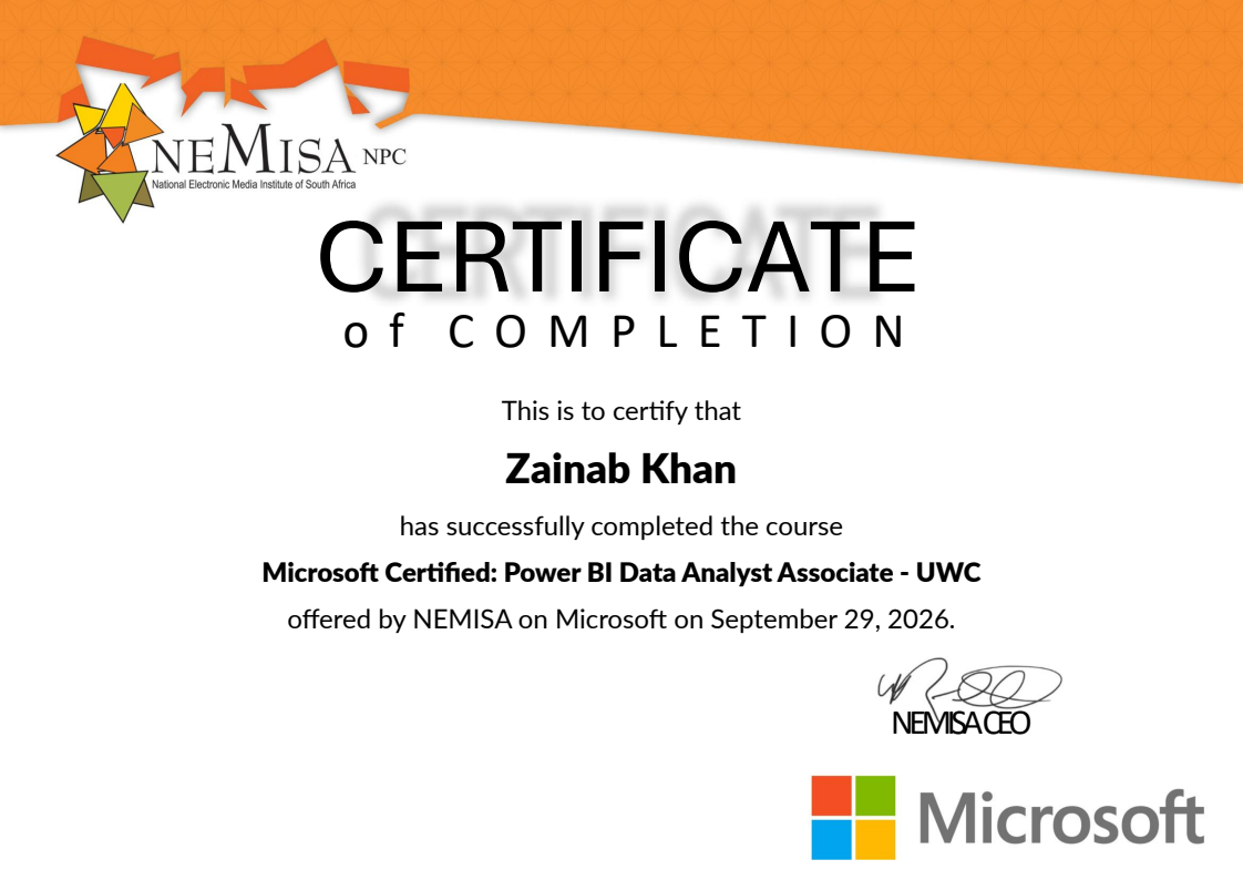 Certificate Preview