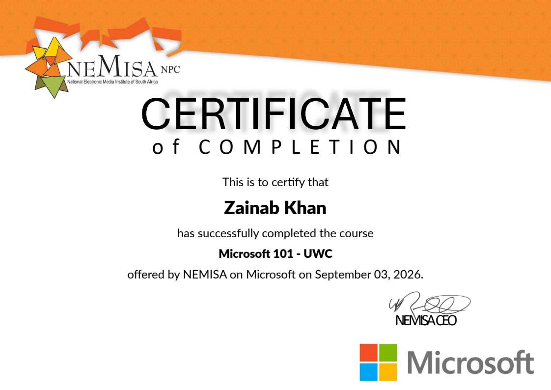 Certificate Preview